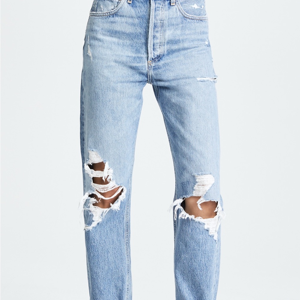 Agolde 90’s mid rise straight fit jeans in fall out